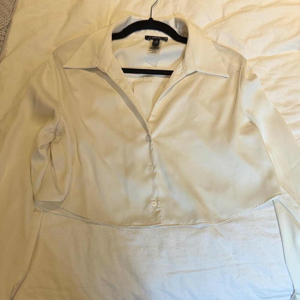 Aqua Cream Button Down Shirt